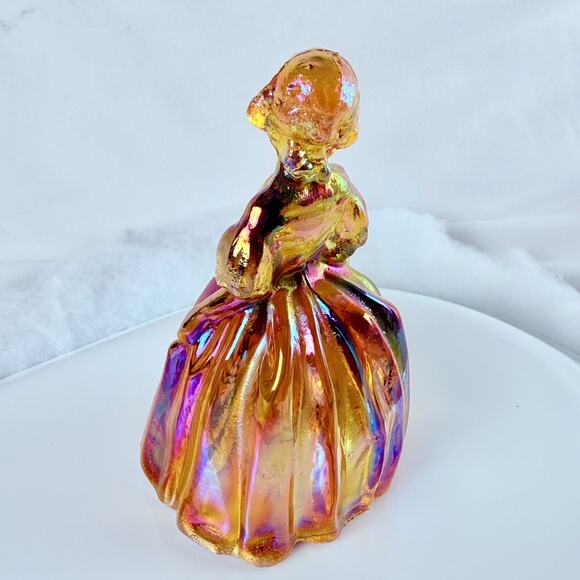 Vintage Wheaton Carnival Glass Ladies Figurines Southern Belle Girls Set Of 3 - Picture 9 of 16